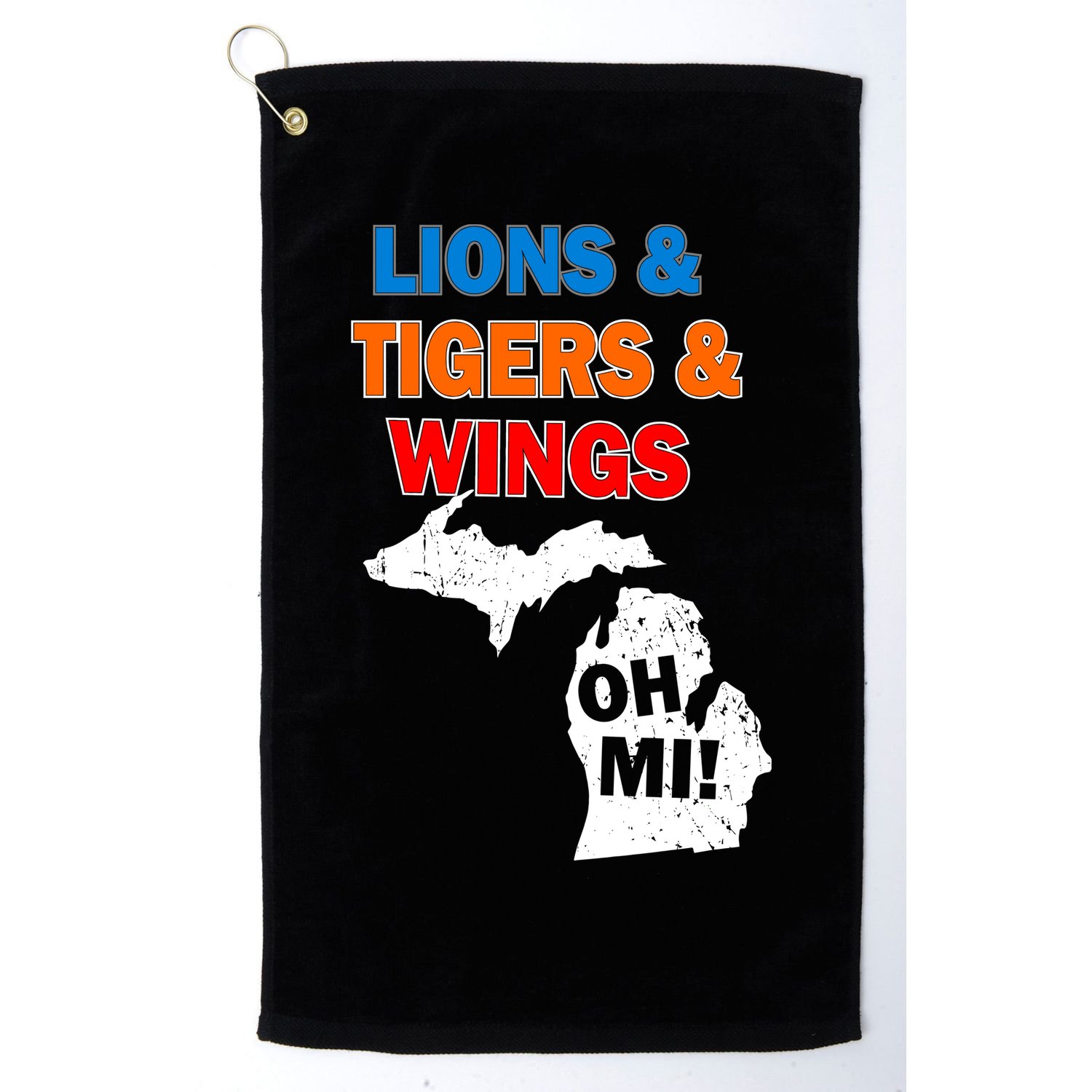 Lions Tigers Wings Oh Mi Golf Towel