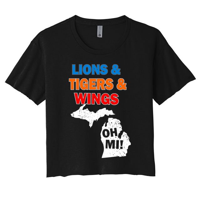 Lions Tigers Wings Oh Mi Crop Top