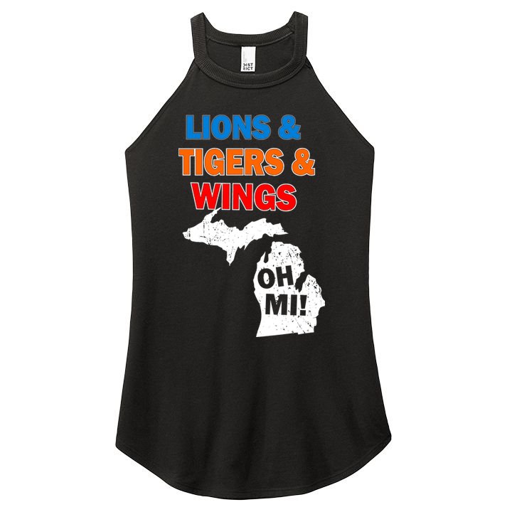 Lions Tigers Wings Oh Mi Women's Perfect Tri Rocker Tank