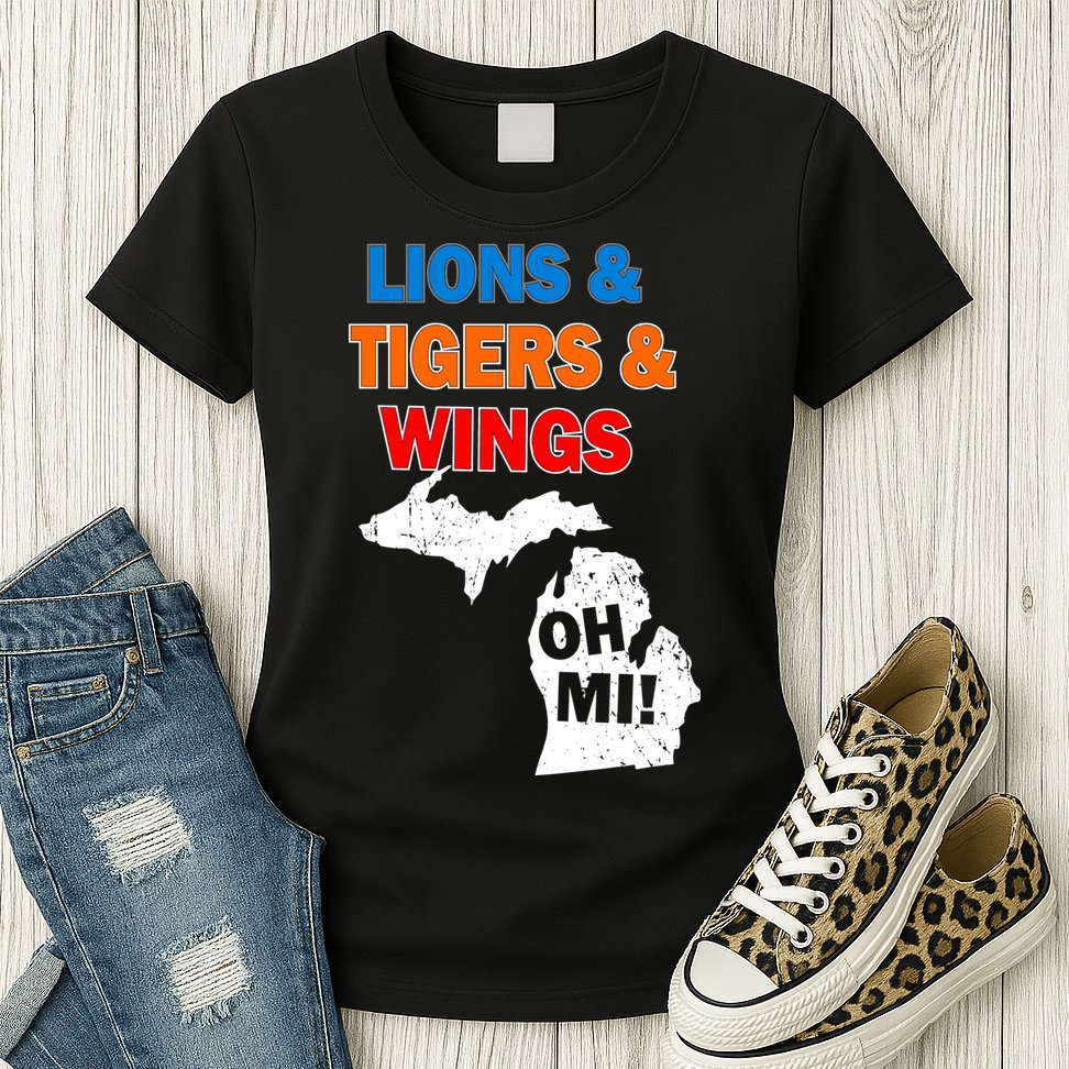 Lions Tigers Wings Oh Mi Womens T-Shirt