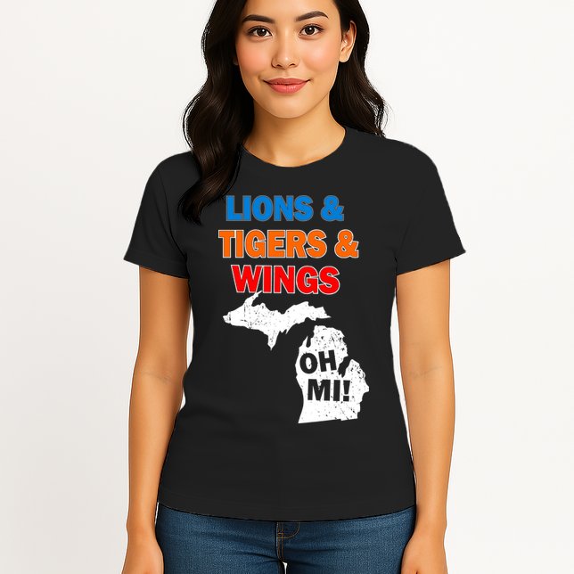 Lions Tigers Wings Oh Mi Womens T-Shirt