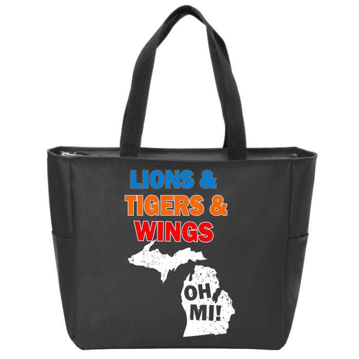 Lions Tigers Wings Oh Mi Zip Tote Bag