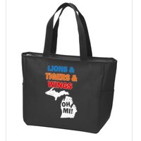 Lions Tigers Wings Oh Mi Zip Tote Bag