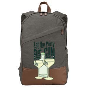 Let The Party Begin Celebration Cotton Canvas Backpack