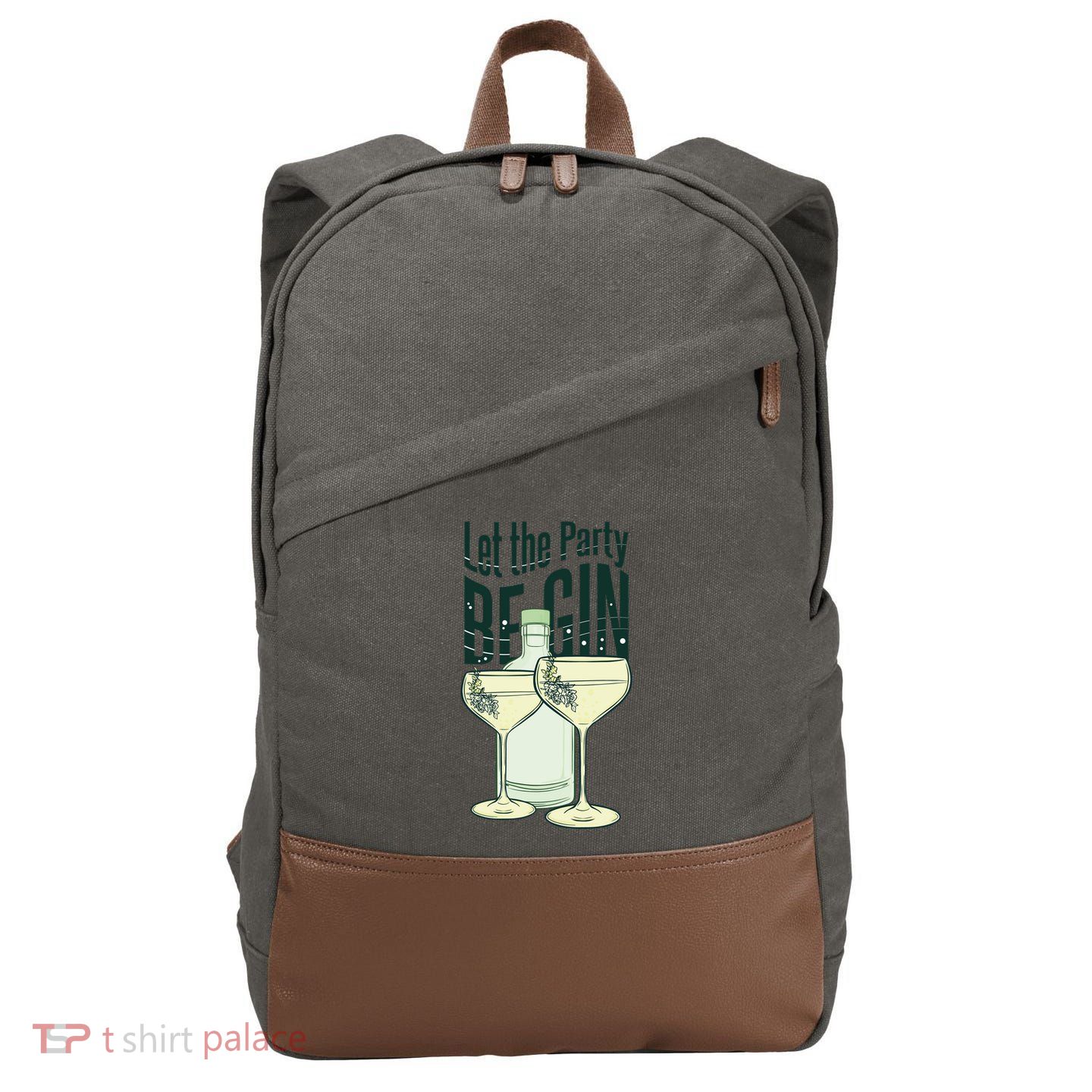 Let The Party Begin Celebration Cotton Canvas Backpack