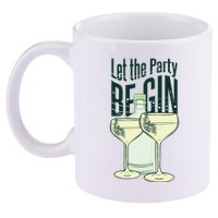 Let The Party Begin Celebration 11oz C Handle Ceramic Mug