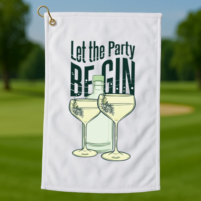 Let The Party Begin Celebration Golf Towel