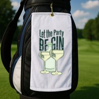Let The Party Begin Celebration Golf Towel
