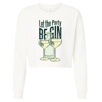 Let The Party Begin Celebration Cropped Pullover Crew