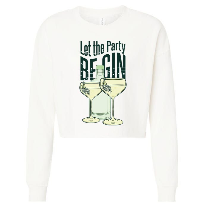 Let The Party Begin Celebration Cropped Pullover Crew