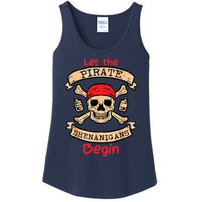 Let The Pirate Shenanigans Begin - Crossbones Freebooter Ladies Essential Tank