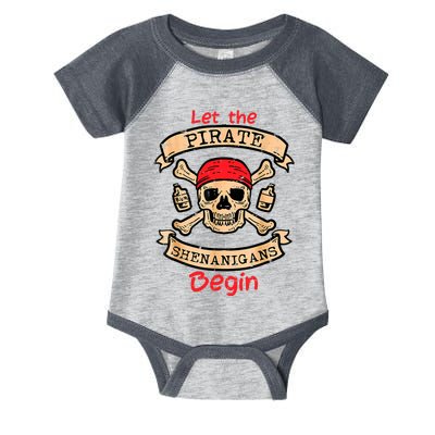 Let The Pirate Shenanigans Begin - Crossbones Freebooter Infant Baby Jersey Bodysuit