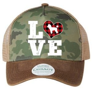 Love Toy Poodle Dog Lover Funny Gift Buffalo Plaid Valentines Day Gift Legacy Tie Dye Trucker Hat