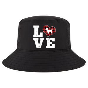 Love Toy Poodle Dog Lover Funny Gift Buffalo Plaid Valentines Day Gift Cool Comfort Performance Bucket Hat