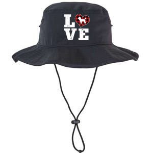 Love Toy Poodle Dog Lover Funny Gift Buffalo Plaid Valentines Day Gift Legacy Cool Fit Booney Bucket Hat