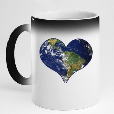 Love The Planet Earth Day Gift 11oz Black Color Changing Mug