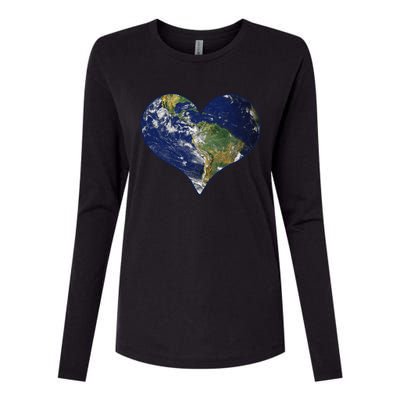 Love The Planet Earth Day Gift Womens Cotton Relaxed Long Sleeve T-Shirt