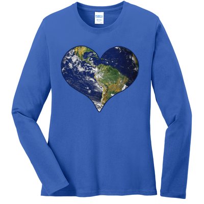 Love The Planet Earth Day Gift Ladies Long Sleeve Shirt