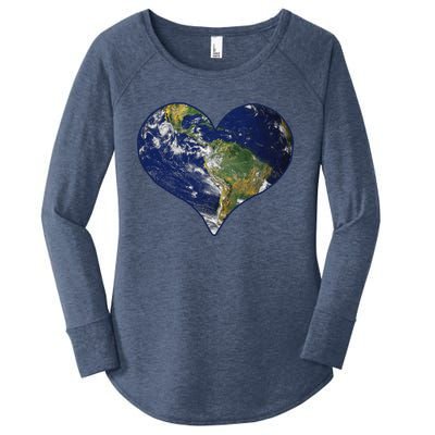 Love The Planet Earth Day Gift Women's Perfect Tri Tunic Long Sleeve Shirt