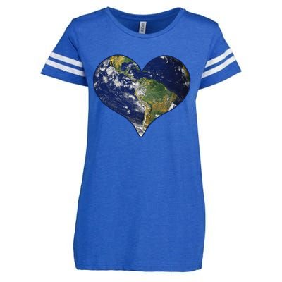 Love The Planet Earth Day Gift Enza Ladies Jersey Football T-Shirt