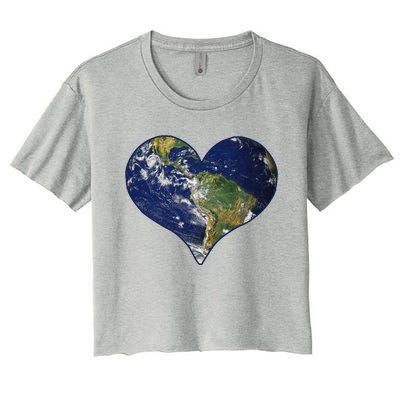 Love The Planet Earth Day Gift Women's Crop Top Tee