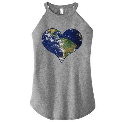 Love The Planet Earth Day Gift Women's Perfect Tri Rocker Tank