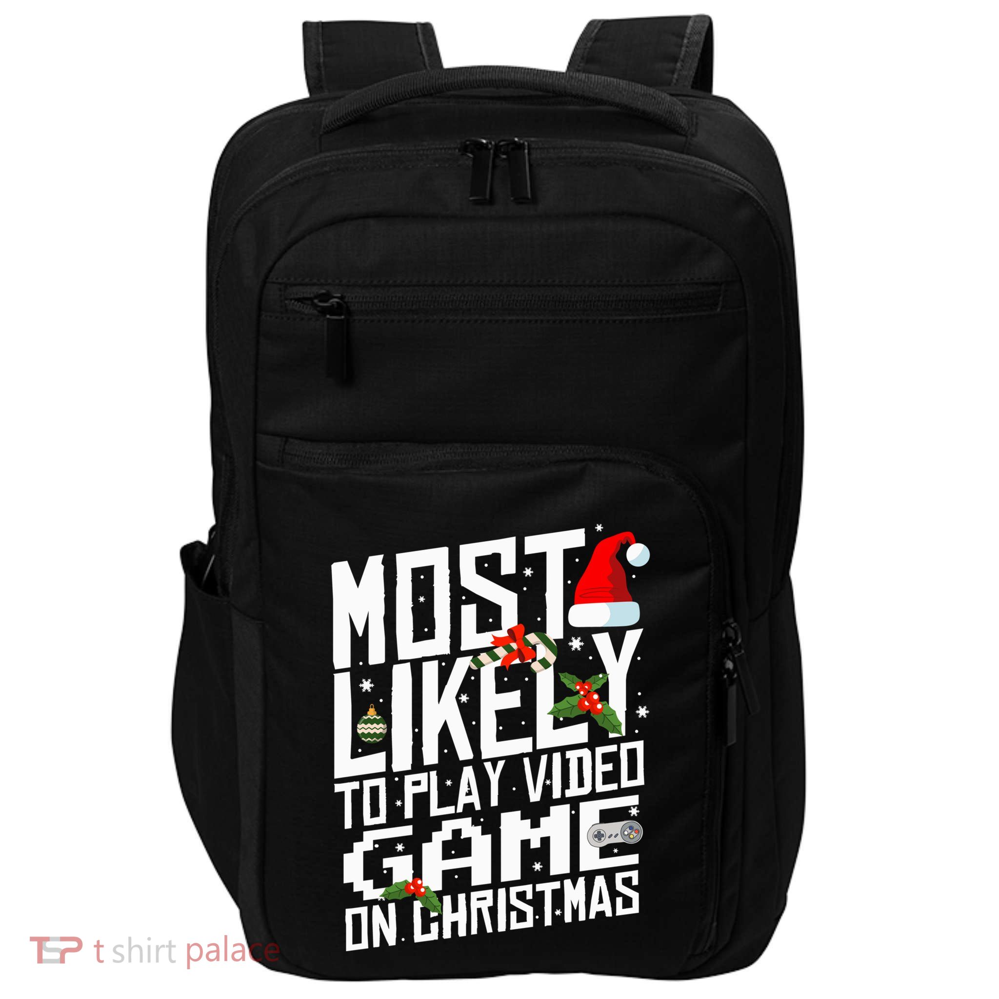 Likely To Play Video Game Christmas Video Game Christmas Cute Gift Impact Tech Backpack