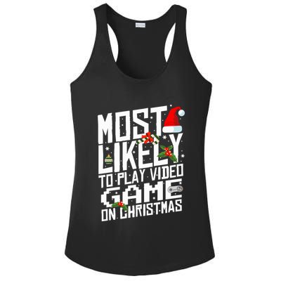 Likely To Play Video Game Christmas Video Game Christmas Cute Gift Ladies PosiCharge Competitor Racerback Tank