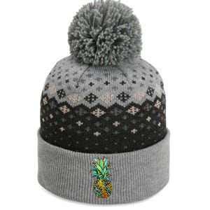 Leopard Tropical Pineapple The Baniff Cuffed Pom Beanie