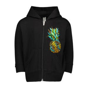 Leopard Tropical Pineapple Toddler Zip Fleece Hoodie