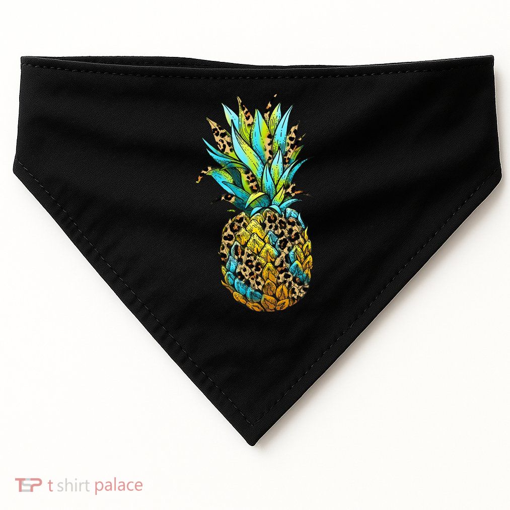 Leopard Tropical Pineapple USA-Made Doggie Bandana