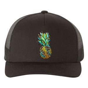 Leopard Tropical Pineapple Yupoong Adult 5-Panel Trucker Hat