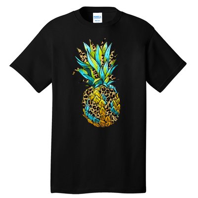 Leopard Tropical Pineapple Tall T-Shirt