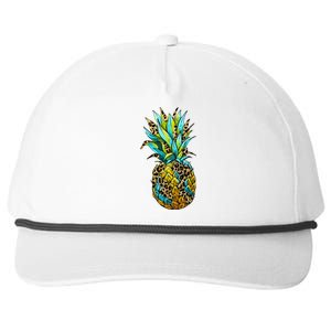 Leopard Tropical Pineapple Snapback Five-Panel Rope Hat