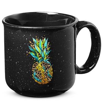 Leopard Tropical Pineapple 15oz Campfire Ceramic Mug