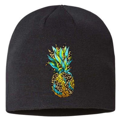 Leopard Tropical Pineapple Sustainable Beanie