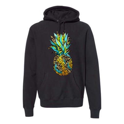 Leopard Tropical Pineapple Premium Hoodie