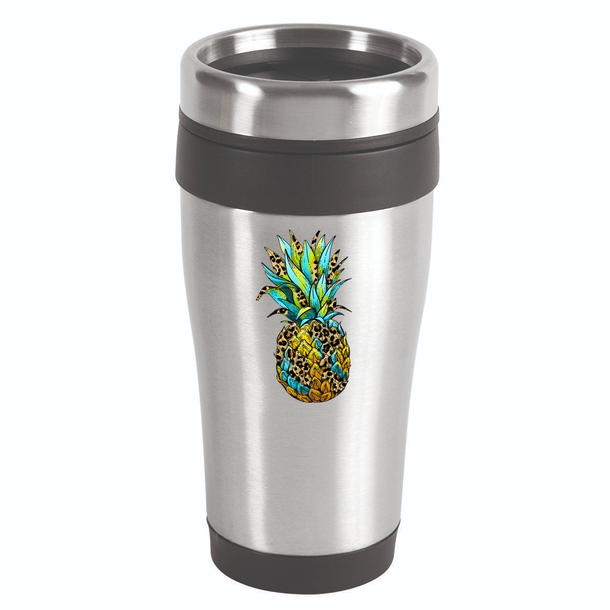 Leopard Tropical Pineapple 16oz Travel Tumbler