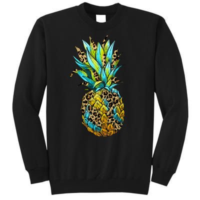 Leopard Tropical Pineapple Tall Sweatshirt