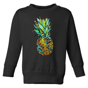 Leopard Tropical Pineapple Toddler Sweatshirt