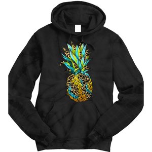 Leopard Tropical Pineapple Tie Dye Hoodie