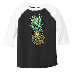 Leopard Tropical Pineapple Toddler Fine Jersey T-Shirt