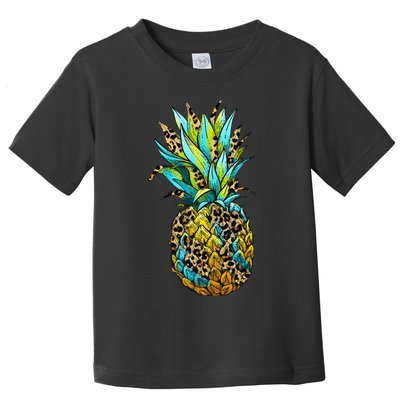 Leopard Tropical Pineapple Toddler T-Shirt