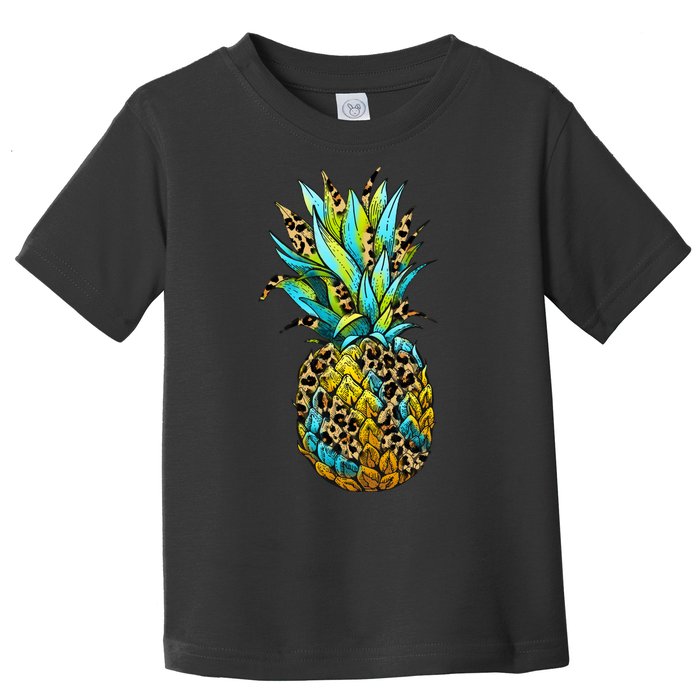 Leopard Tropical Pineapple Toddler T-Shirt