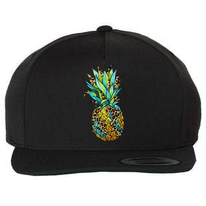 Leopard Tropical Pineapple Wool Snapback Cap