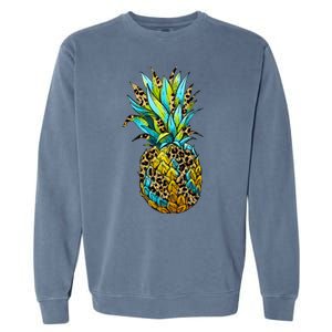 Leopard Tropical Pineapple Garment-Dyed Sweatshirt