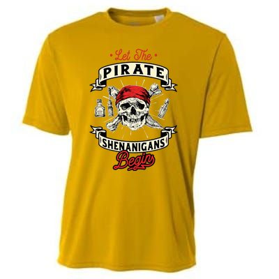 Let The Pirate Shenanigans Begin Crossbones Freebooter Cooling Performance Crew T-Shirt