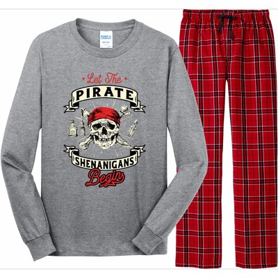 Let The Pirate Shenanigans Begin Crossbones Freebooter Long Sleeve Pajama Set