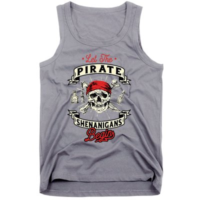 Let The Pirate Shenanigans Begin Crossbones Freebooter Tank Top