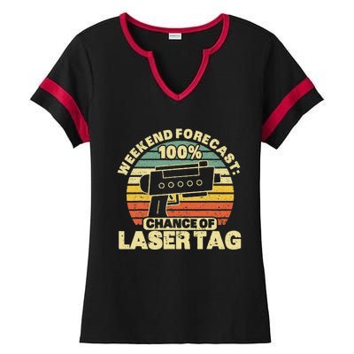 Laser Tag Party Weekend Forecast Laser Tag Lazer Tag Game Ladies Halftime Notch Neck Tee